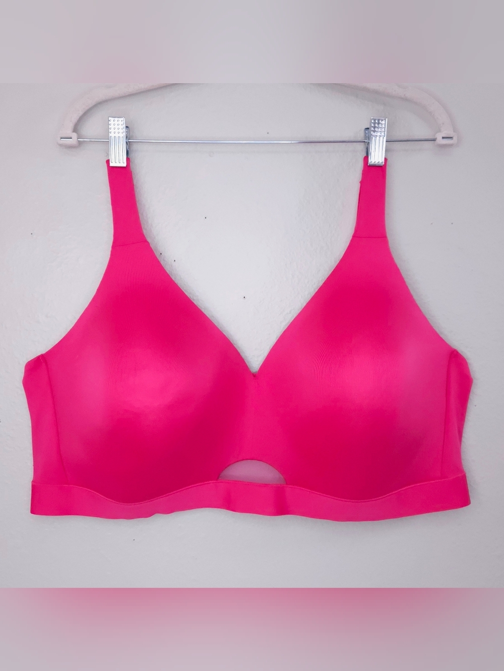 New! CACIQUE Comfort Bliss Lightly Lined No-Wire Bra 48D Hot Pink